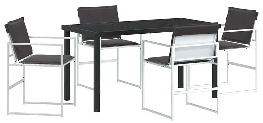 Conjunto de Jantar de Jardim de 5 Peças com Almofadas de Textileno Bra