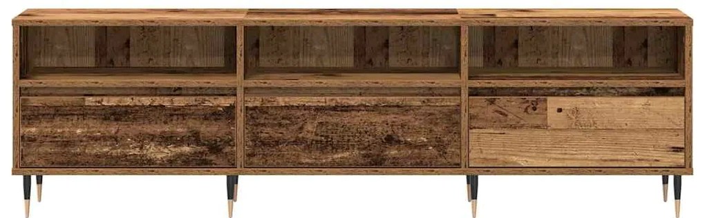 Armário de TV Madeira Antiga 150x30x44,5 cm Madeira engenheirada