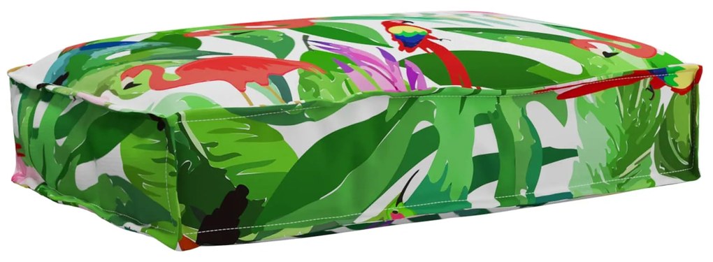 vidaXL Almofada Floral Multicolor 60 x 40 x 8 cm Tecido Oxford