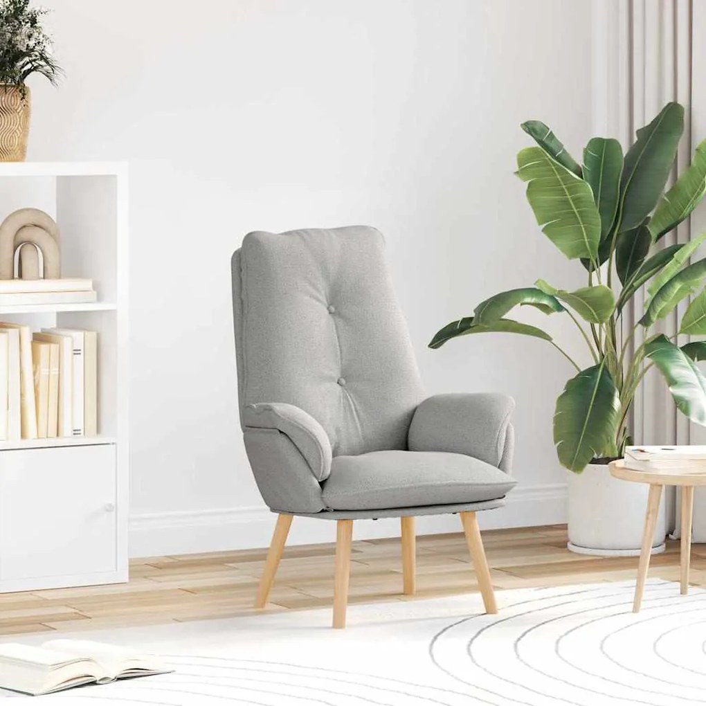 vidaXL Cadeira Relaxante Cinza Nuvem 69 x 74 x 93 cm tecido