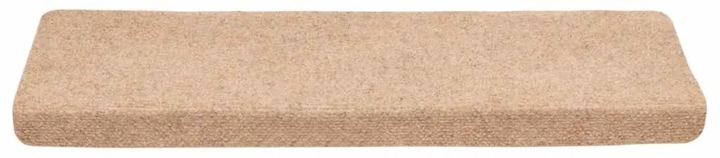 Tapetes de escada autoadesivos 20 pcs 65x21x4 cm creme