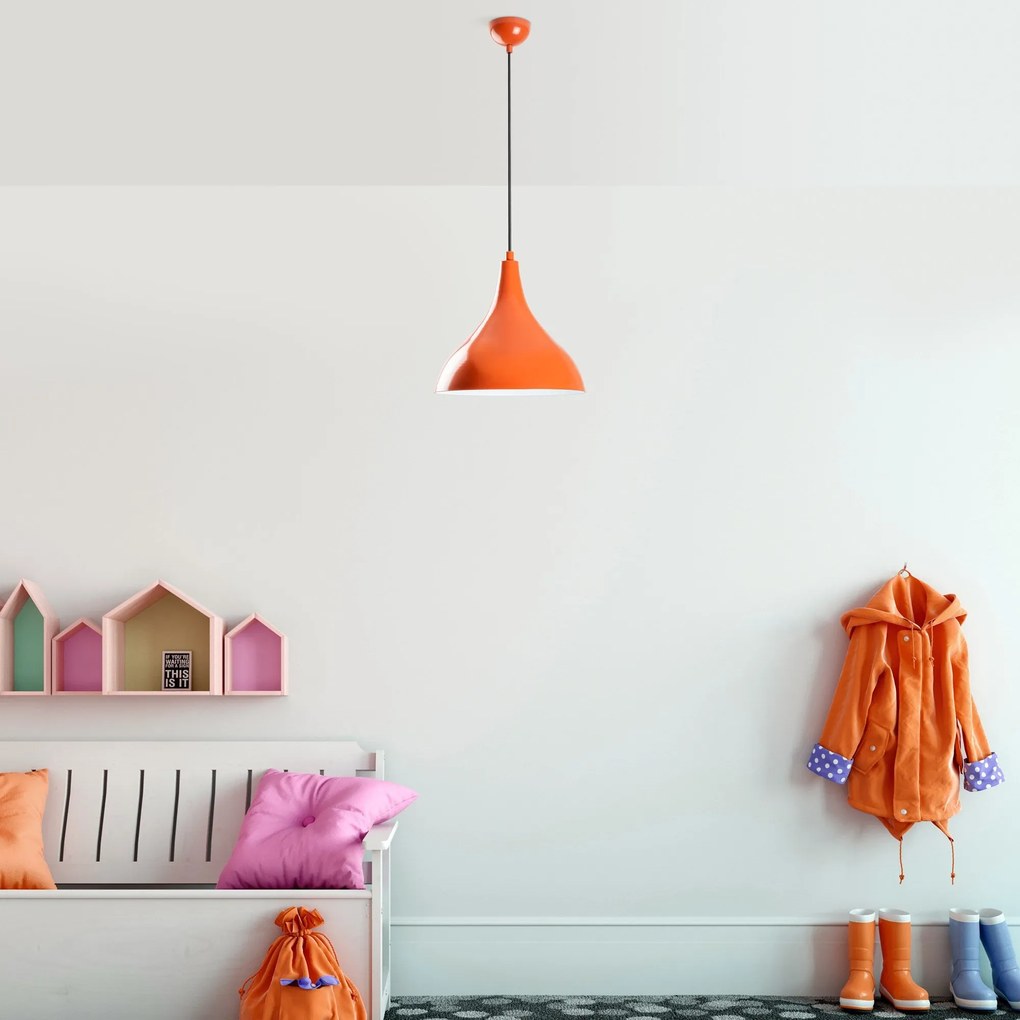 Candeeiro de Teto Bitlis – Laranja – Ø22 h:26 cm