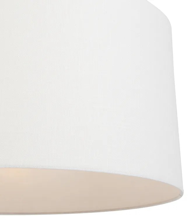 Candeeiro de suspensão moderno branco com cúpula branca 50 cm - Combi 1 Moderno