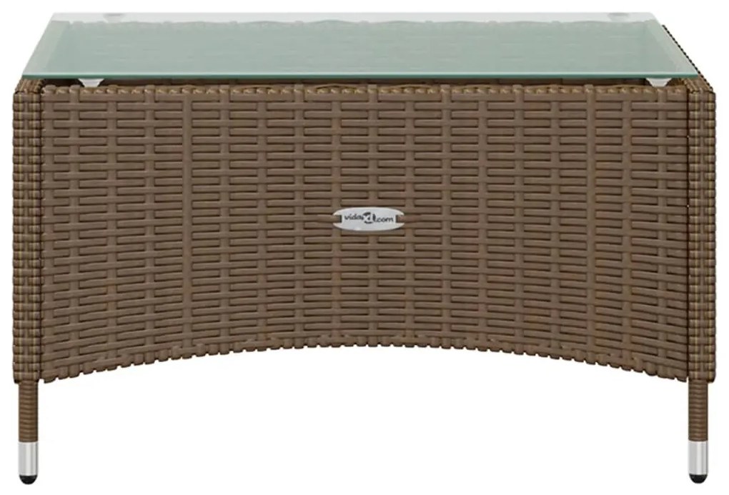 8 pcs conjunto lounge jardim c/ almofadões vime PE castanho