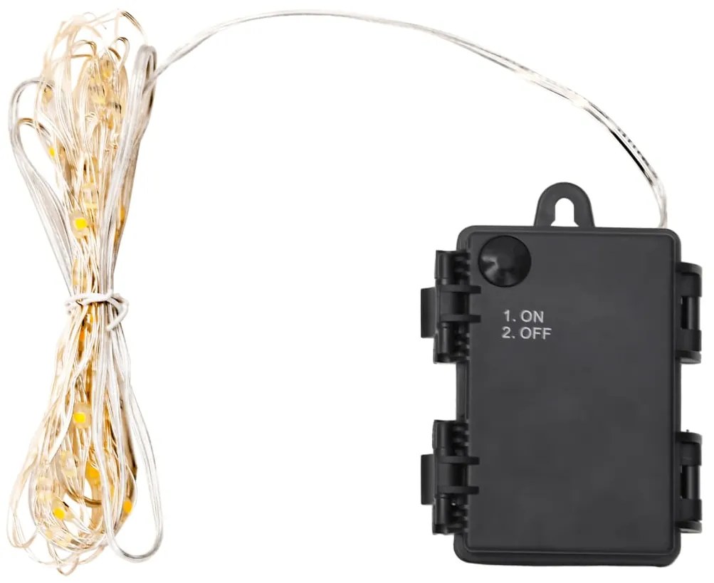 vidaXL Cordão de luz com 66 LEDs e ventilador 660 cm