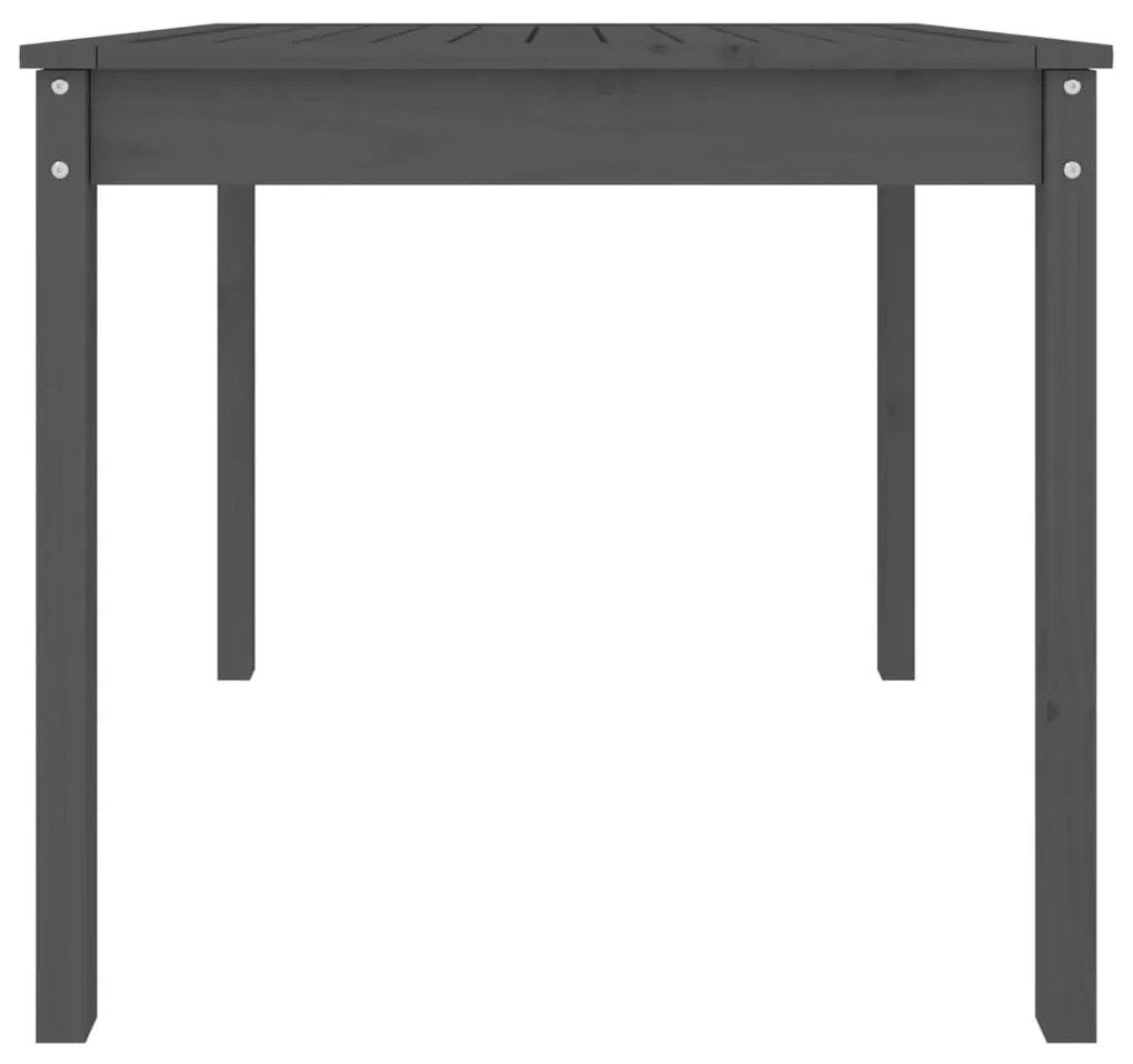 Mesa de jardim 82,5x82,5x76 cm madeira de pinho maciça cinzento