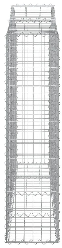 Cestos gabião arqueados 7pcs 200x30x120/140cm ferro galvanizado