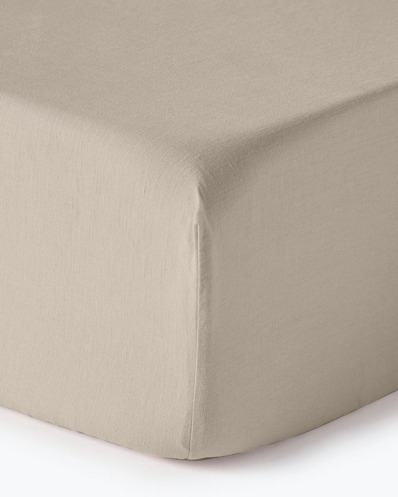 Lençol em linho lavado com elástico boxspring Airy