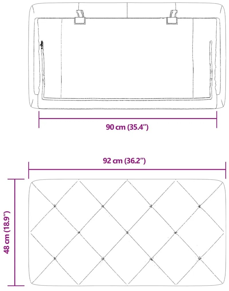 Almofadão de cabeceira 90 cm veludo verde-escuro