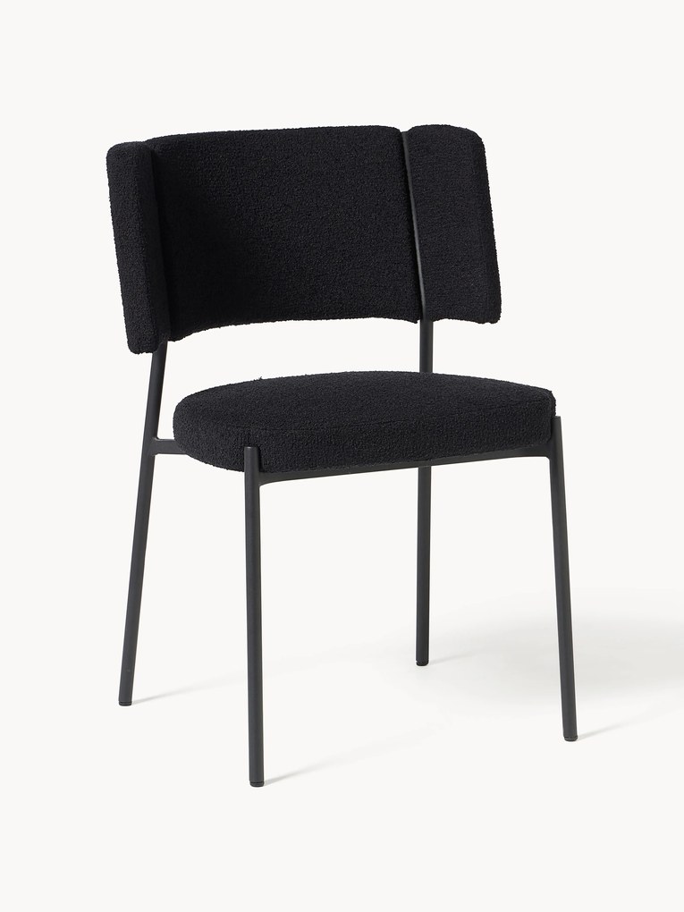 Cadeiras estofadas em bouclé Samantha, conjunto de 2