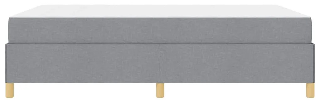 Cama Box Cinza Claro e Branco e Cinza Claro 140 x 200 cm tecido