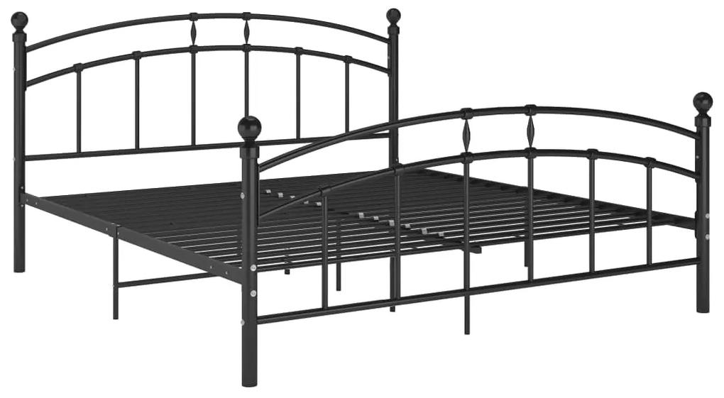 Estrutura de cama em metal 160x200 cm preto
