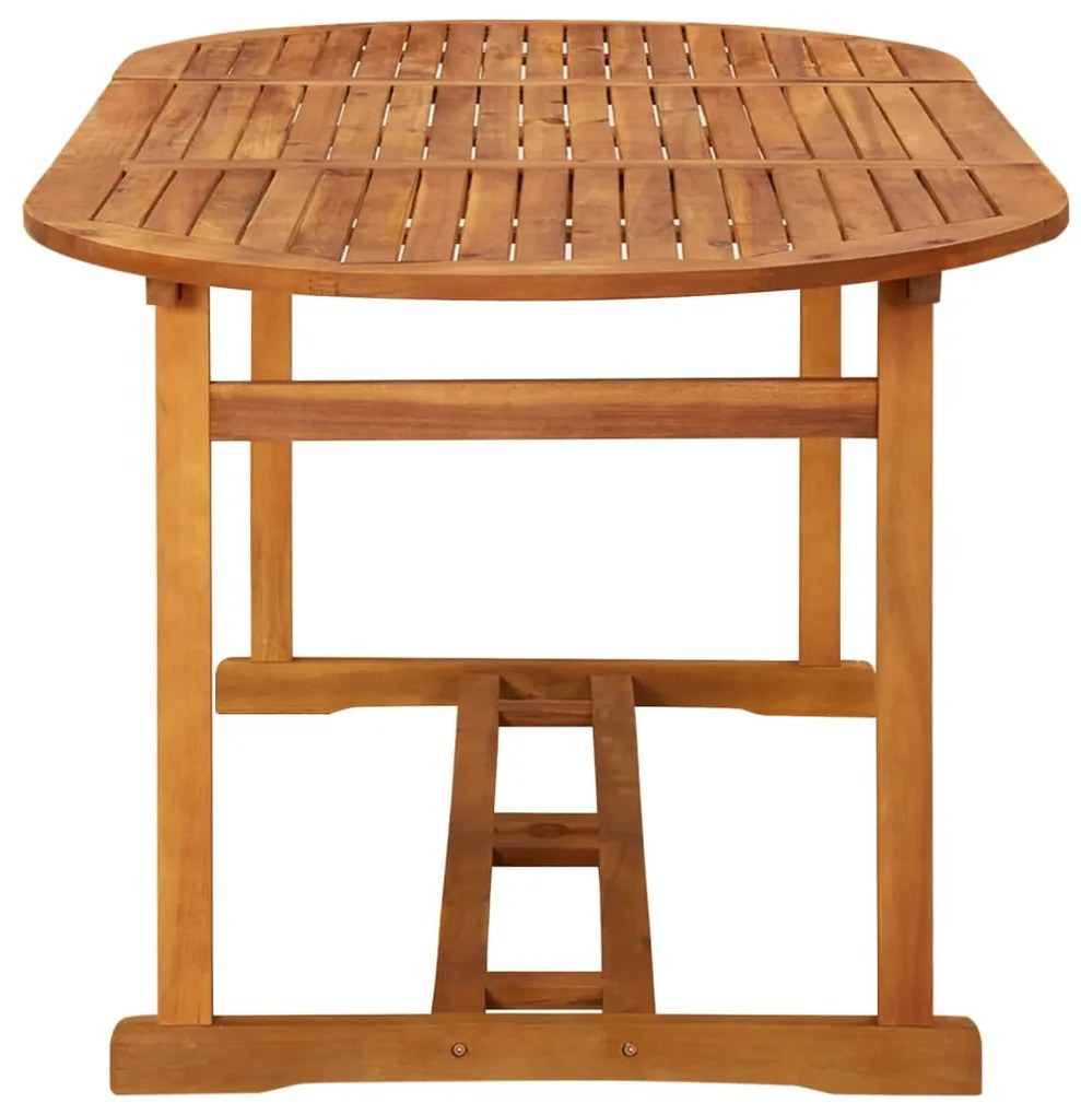 9 pcs conj. de jantar para jardim 180x90x75 cm acácia maciça