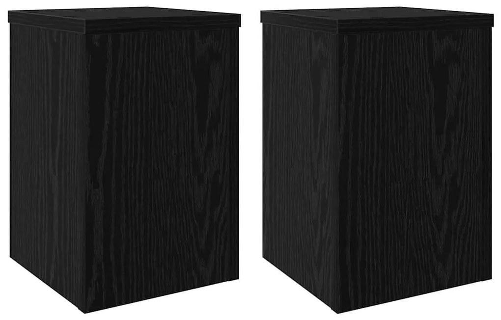Suportes para Plantas - 2 pcs - Carvalho Preto - 20 x 20 x 30 cm - Mad