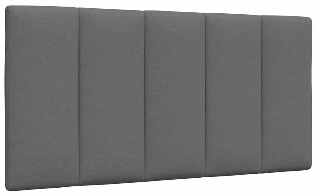 vidaXL Almofadão de cabeceira Hanko 100 cm tecido cinzento-escuro