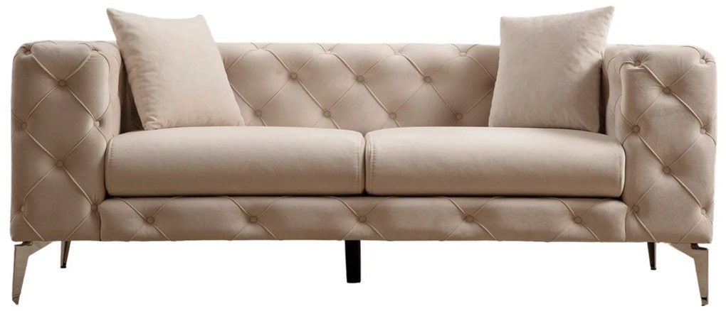 Sofá de 2 Lugares Como – Ecru – 197 cm x 73 cm x 90 cm