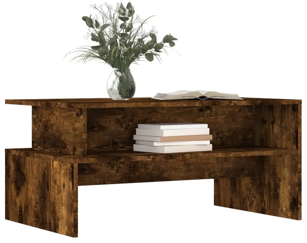 Mesa de centro 90x55x42,5cm derivados madeira carvalho fumado