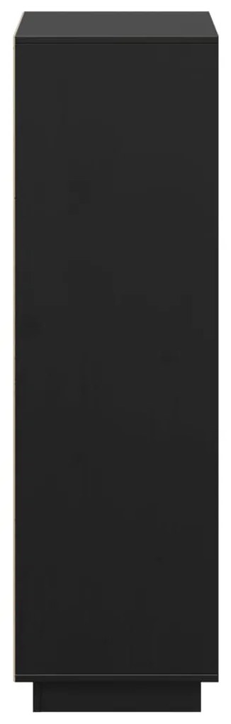 Aparador alto 74x35x117 cm pinho maciço preto