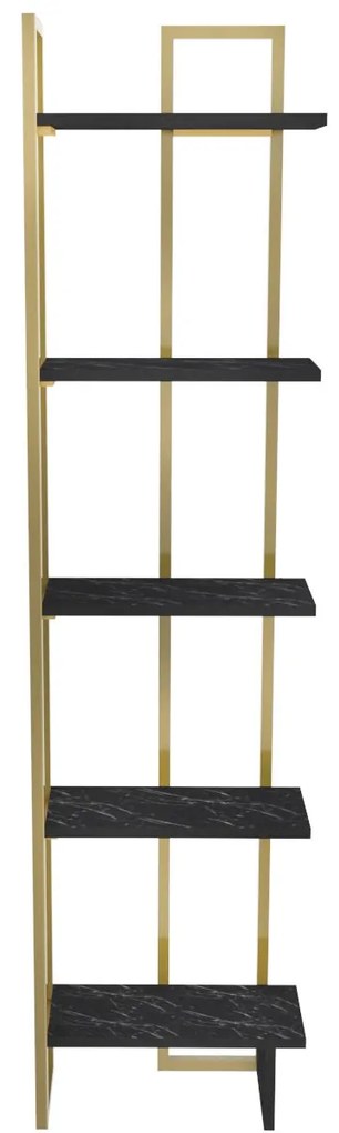 Estante Alice – Preto e Dourado – 45,2 cm x 21,6 cm x 180 cm