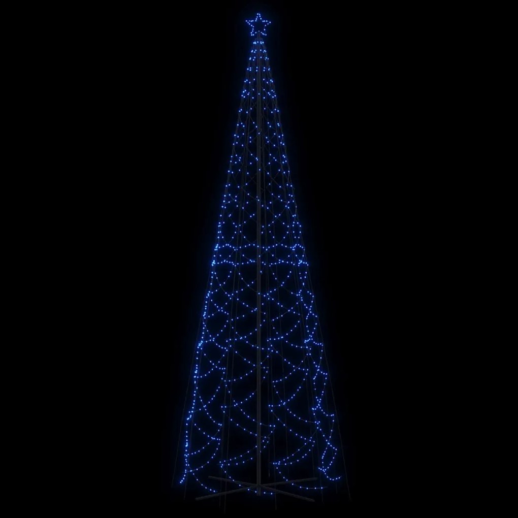Árvore de Natal em cone 1400 luzes LED 160x500 cm azul