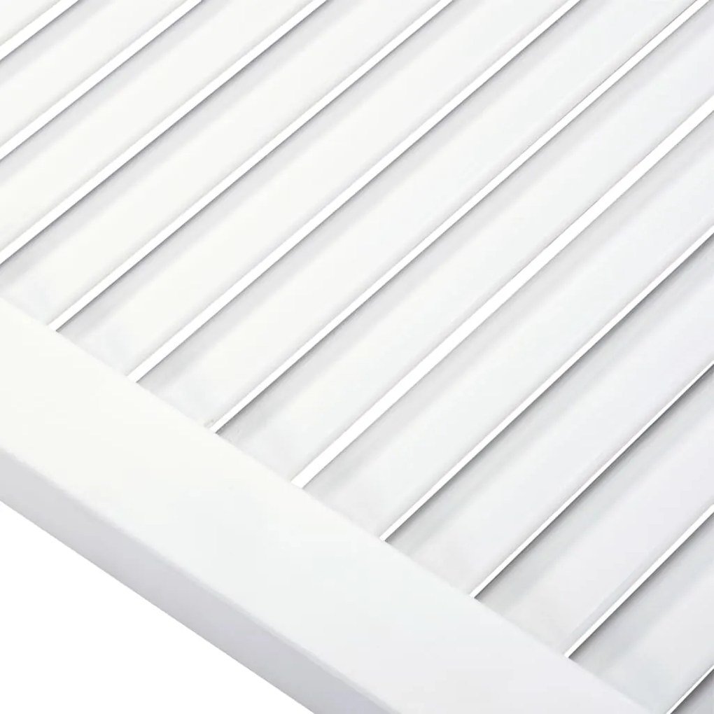 Porta de armário com design de persiana pinho maciço branco