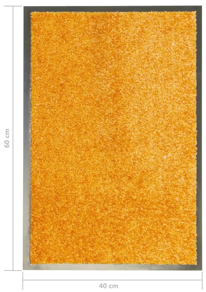 Tapete de porta lavável 40x60 cm laranja