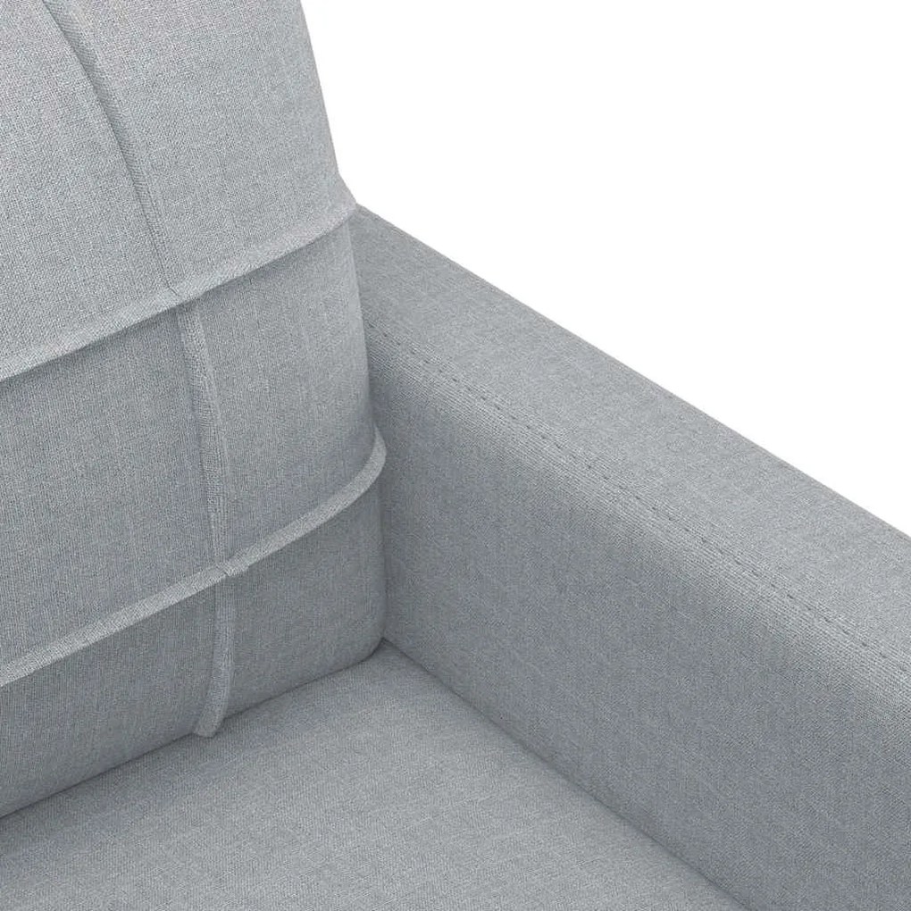 Poltrona tecido 60 cm cinzento-claro