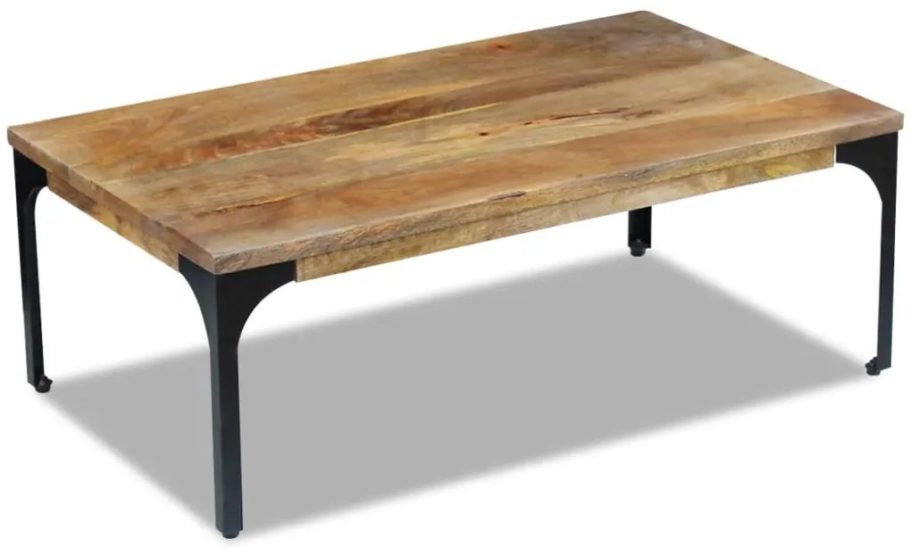 243338 vidaXL Mesa de centro madeira de mangueira 100x60x35 cm