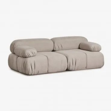 Sofá Modular De 2 Peças Em Bouclé Embalado A Vácuo Kendall Bouclé Castanho Chocolate - Sklum