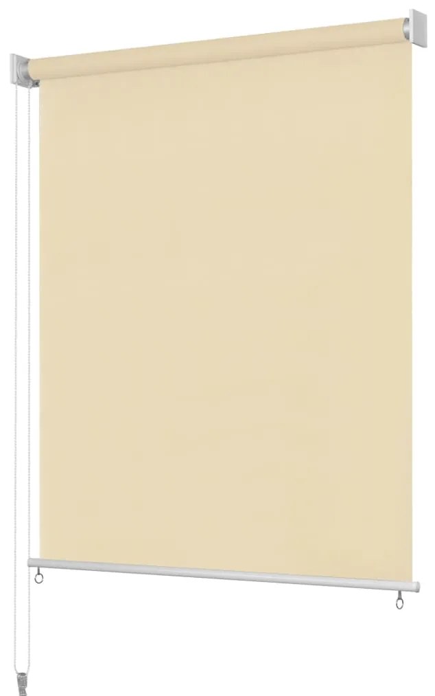 vidaXL Estore de rolo para exterior 240x230 cm creme