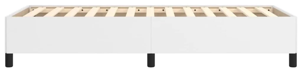 Estrutura de cama 100x200 cm couro artificial branco