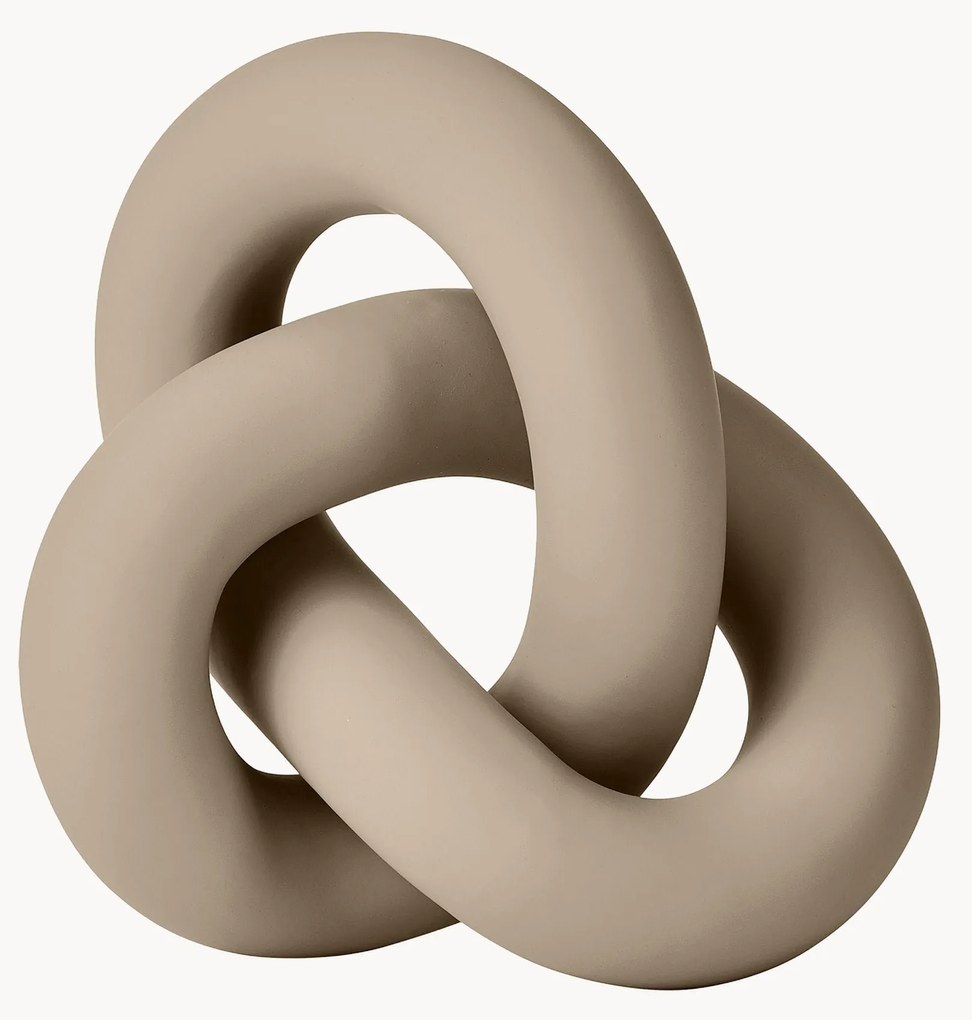 Objeto decorativo artesanal Knot, Alt 9 cm