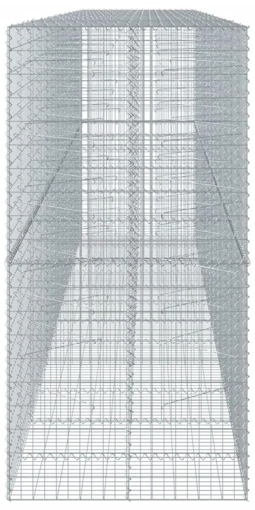 Cesto gabião com cobertura 600x100x200 cm ferro galvanizado