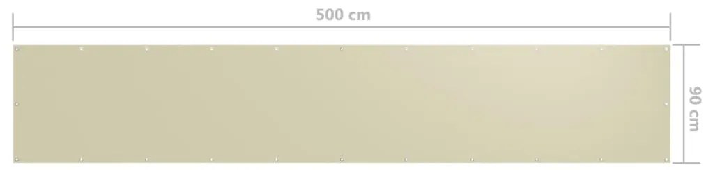 Tela de varanda 90x500 cm tecido Oxford creme