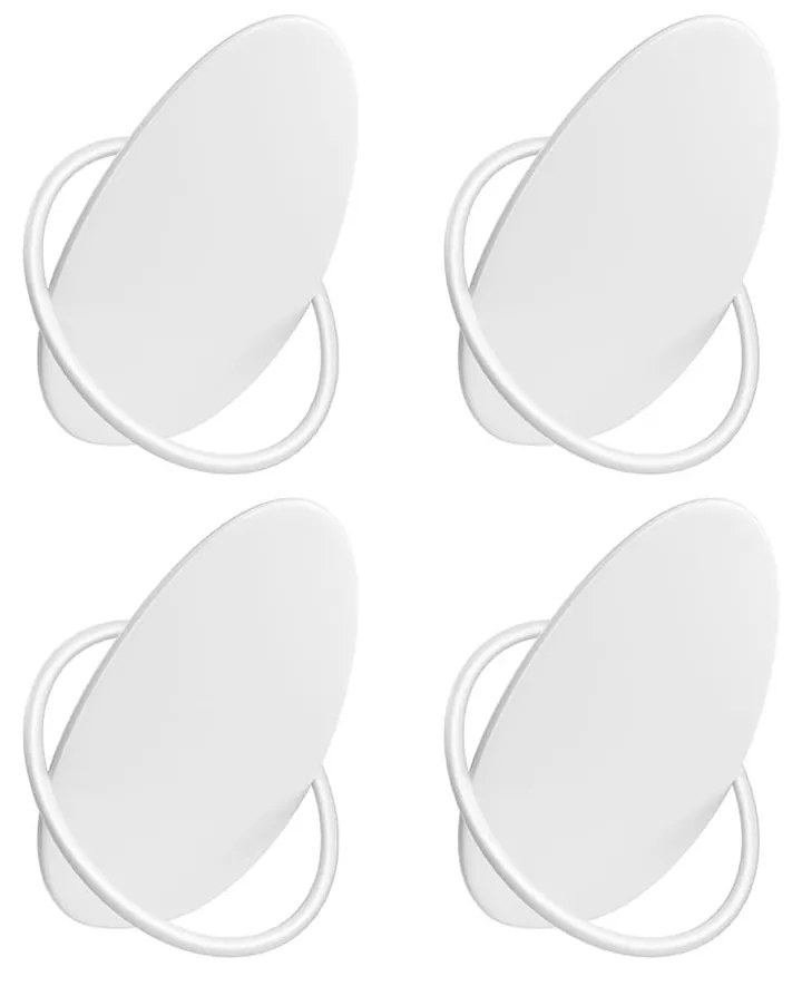 Conjunto de 4 cabides com design em forma de ovo branco