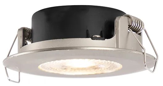 LED Conjunto de 5 focos embutidos prateados com dimmer de 3 níveis - Ulo Moderno