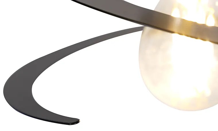 Candeeiro de suspensão design com abajur em espiral 20 cm - Scroll