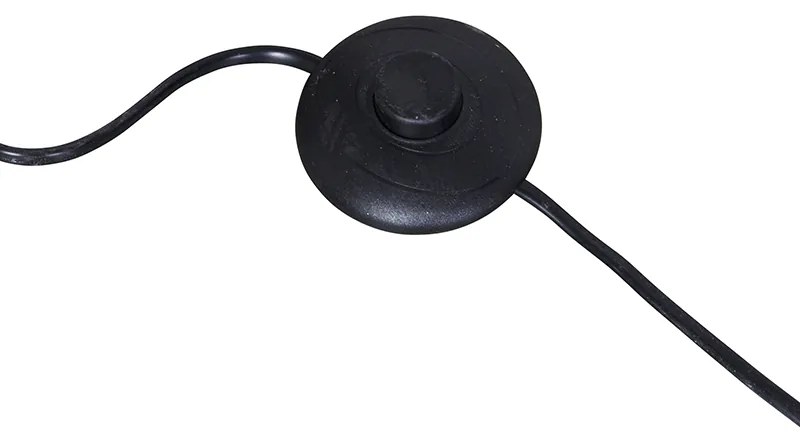 Candeeiro de Arco Moderno Preto - XXL