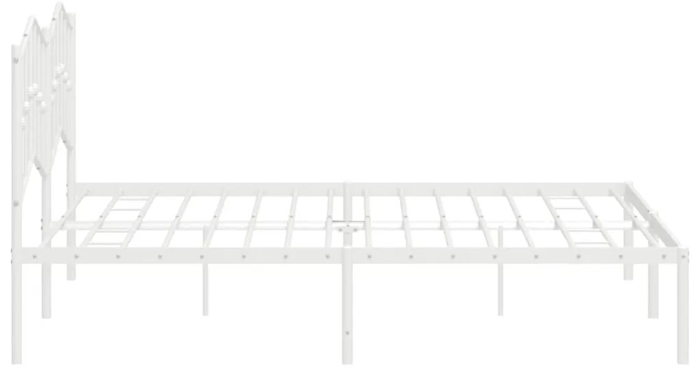 Estrutura de cama com cabeceira 180x200 cm metal branco