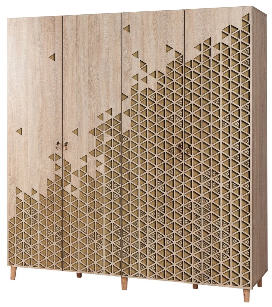 Roupeiro Imaj – Carvalho Sonoma – 180x192x52 cm