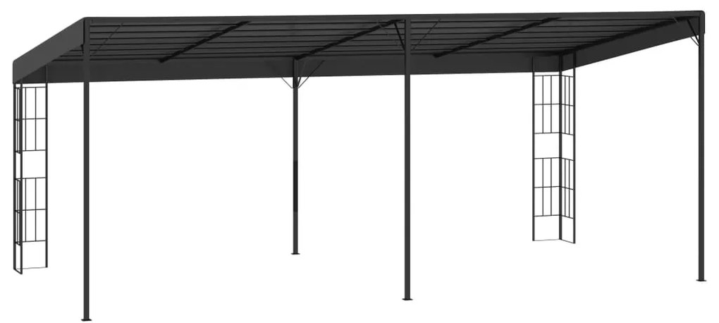 Gazebo de montagem na parede 3x6 m tecido antracite
