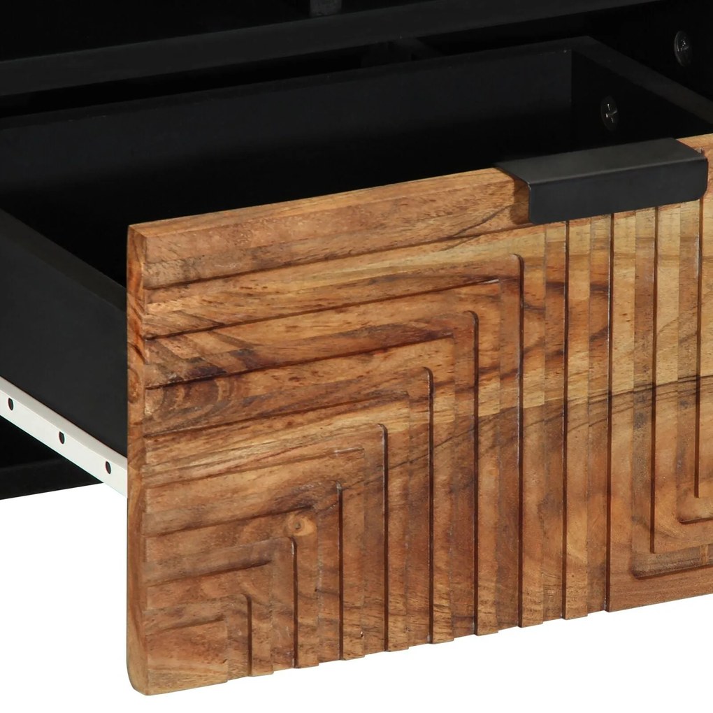 Armário para TV vidaXL 100x33,5x46 cm Madeira Maciça de Acácia