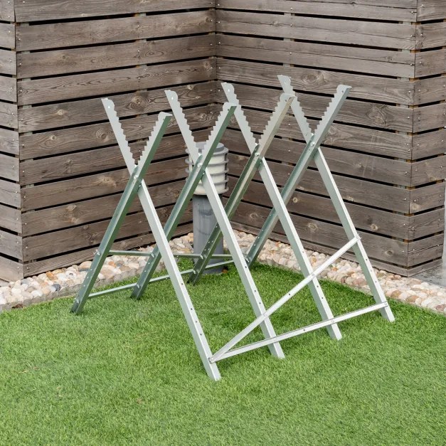 Cavalete para Cortar dobrável Lenha Suporta até 100 kg Lenha de corte portátil 82 x 82 x 80 cm 82 x 82 x 80 cm