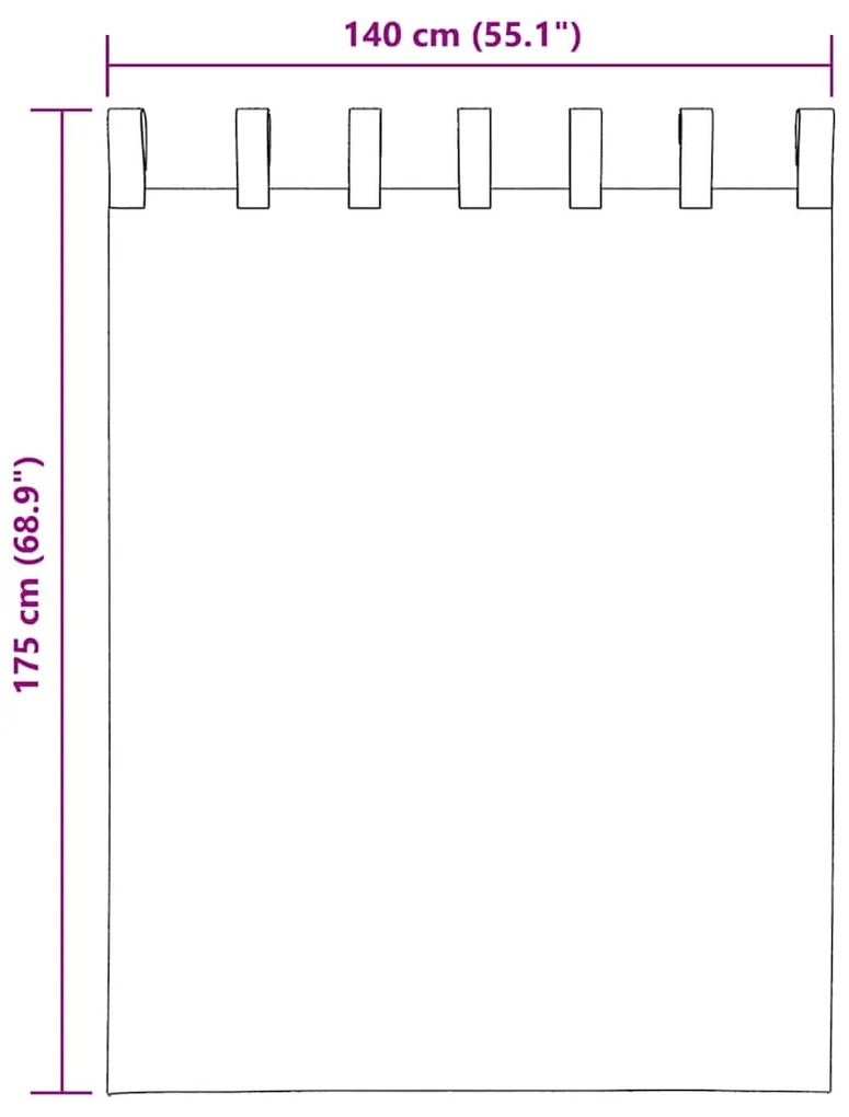 Cortinas de voile com laços 2 pcs roxo 140x175 cm