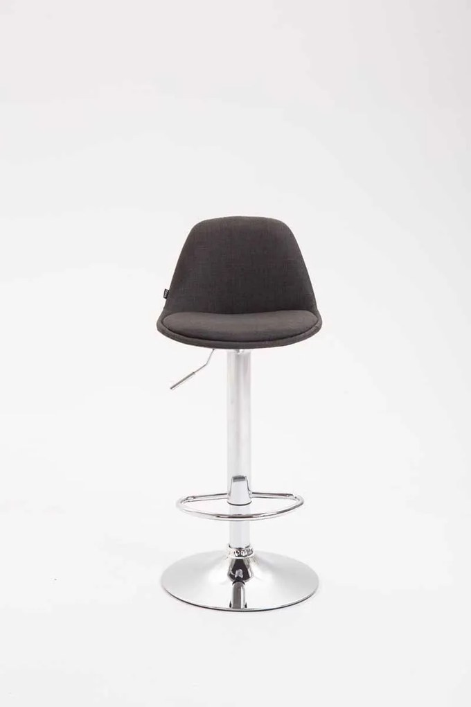 Banco de bar Kiel em tecido 39 x 82-104 x 43 cm Cinzento escuro
