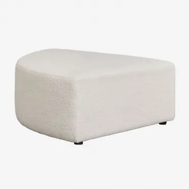 Pufe Triangular De Tosquia Borjan Tecido Pele De Borrego Branco - Sklum