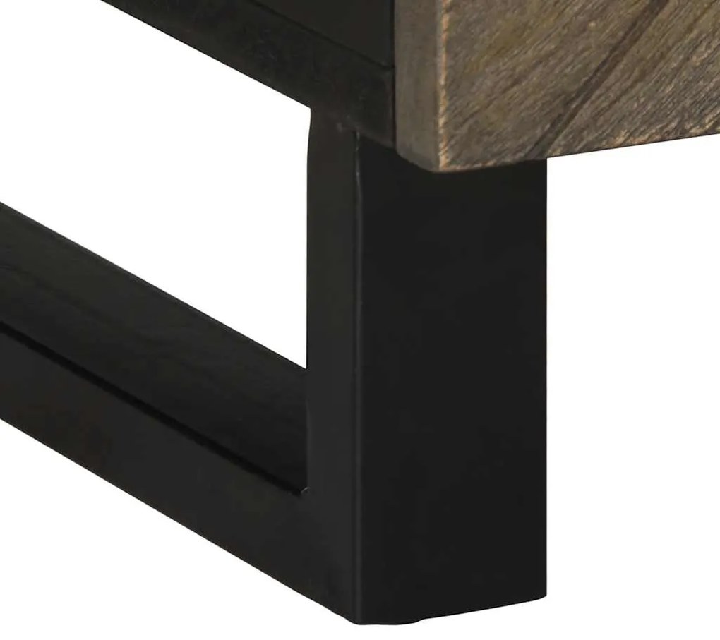 Mesa de centro 100x54x40 cm madeira de mangueira maciça preto