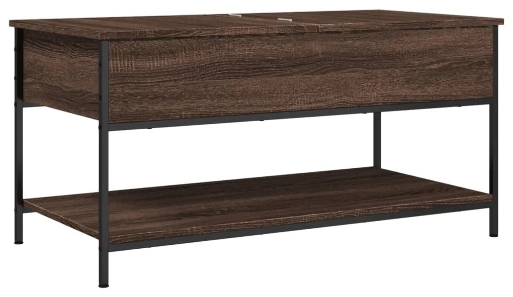 Mesa centro 100x50x50 cm deriv. madeira/metal carvalho castanho