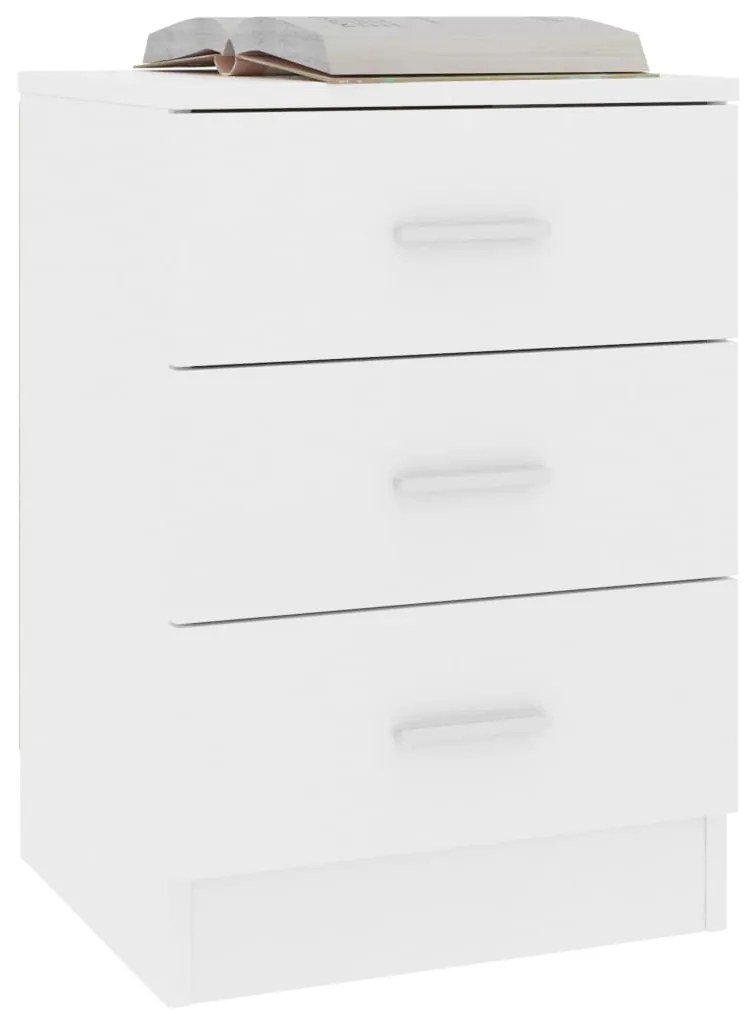 Mesa de cabeceira 38x35x56 cm derivados de madeira branco