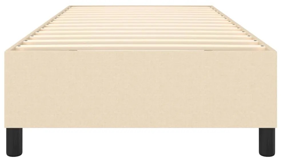 Estrutura de cama sem colchão 90x200 cm tecido creme